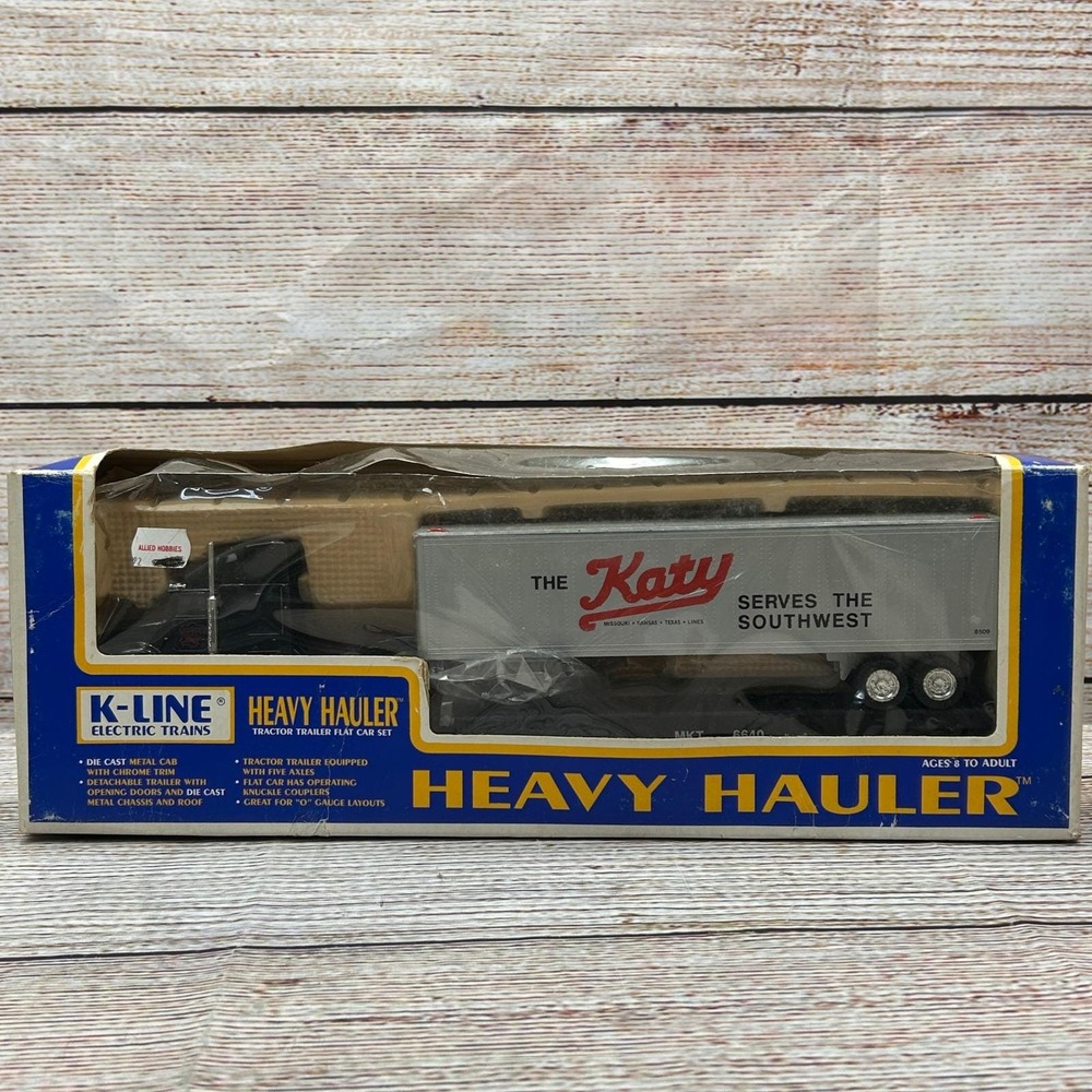 K Line Electric Trains Heavy Hauler Tractor Trailer Flat Set MKT 6640